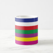 Saekdong韓国の幸運な7は縞で飾ります コーヒーマグカップ (中央)