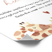 SAFARIおしゃぶり狩りベビーシャワーゲームサイン ポスター (角)