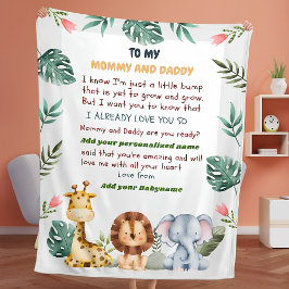 Safariのパーソナライズされたベビーブランケット（メッセージあり） フリースブランケット