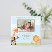 Safariの友人の誕生のお知らせ 案内状 (スタンド正面)