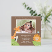 Safariの友人の誕生のお知らせ 案内状 (スタンド正面)