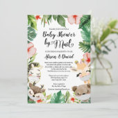 Safariの友人 |メールでベビーシャワー 招待状 (スタンド正面)