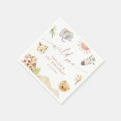 SAFARIの最初の誕生日パーティーのお気に入り スタンダードカクテルナプキン (角)