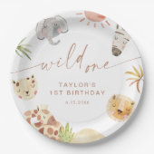 SAFARIの最初の誕生日パーティー ペーパープレート (正面)