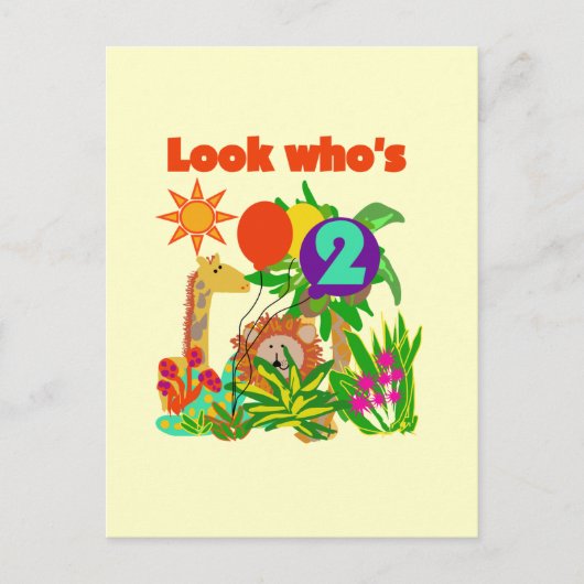 Safariの第2誕生日Tシャツとギフト ポストカード (正面)