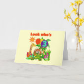 Safariの誕生日Tシャツとギフト カード (黄色い花)