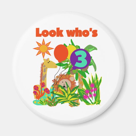 Safariの誕生日Tシャツとギフト マグネット (正面)