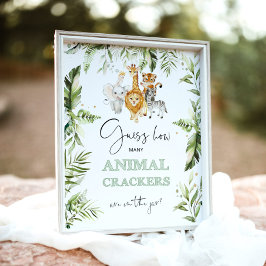 Safariびんの中に何匹の動物のクラッカー ポスター