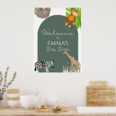 Safariをテーマにしたウェルカムサイン ポスター (キッチン)