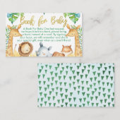 Safariをテーマにしたベビー挿入カード用ブック エンクロージャーカード (正面/裏面)