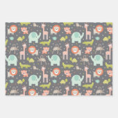 Safariデザインラッパー紙セット ラッピングペーパーシート (正面)