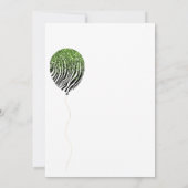 Safariバルーンのベビーまたはブライダルシャワー(メール別) 招待状 (裏面)