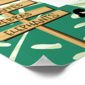 Safariフォトブースフレームポスター – ジャングル誕生日 ポスター (角)