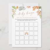 SAFARIベビーシャワービンゴゲームカード 招待状 (正面)