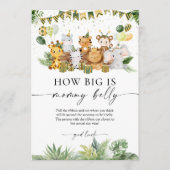 Safariママのベリーバビーシャワーゲームの大きさ アドバイスカード (正面)