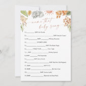 SAFARI名そのベビーソングゲームカード 招待状 (正面)