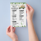 Safari財布の赤ちゃんシャワーゲームカードの内容 チラシ (ハンドル)