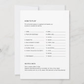 SAFARI赤ちゃんシャワーの縁取り、ゲームに空白の記入 招待状 (裏面)