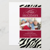 SAFARI風のホリデー | ホリデーの写真カード シーズンカード (正面/裏面)
