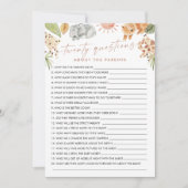 SAFARI 20親の質問ベビーゲーム 招待状 (正面)