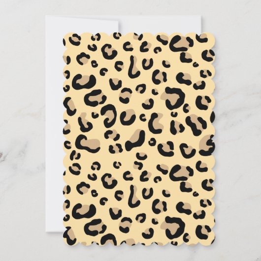 Safari Adventure Awaits Baby Shower scalloped 招待状 (裏面)