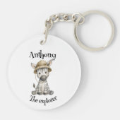 Safari Adventure Babies | Cute Watercolour Animals キーホルダー (裏面)