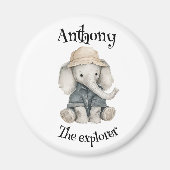 Safari Adventure Babies | Cute Watercolour Animals マグネット (正面)