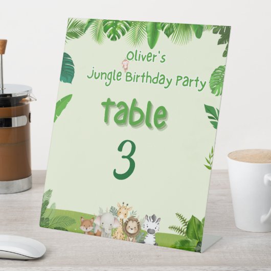 Safari Adventure Table Sign 台座サイン (インサイチュ)