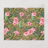 Safari Advice Mom & Dad Pink Rustic Shower Card チラシ (裏面)