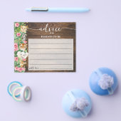 Safari Advice Mom & Dad Pink Rustic Shower Card チラシ (シングル)