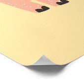 Safari Animal Friends Baby Shower Welcome Sign ポスター (角)