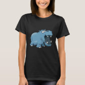 Safari Animal Hippo Face for Kids Tシャツ (正面)