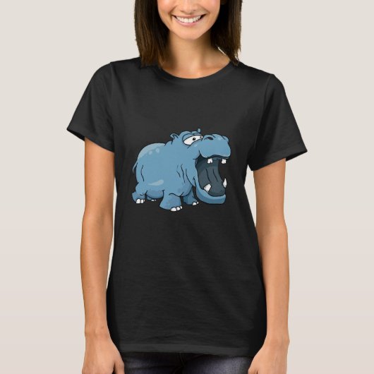 Safari Animal Hippo Face for Kids Tシャツ (正面)