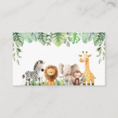 Safari Animalsがカードの数を推測 エンクロージャーカード (裏面)