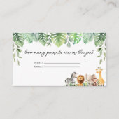 Safari Animalsがカードの数を推測 エンクロージャーカード (正面)