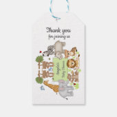 Safari Animalsベビーシャワーパーティーありがとう ギフトタグ (裏面)