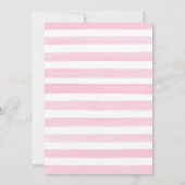 Safari Animalsベビーシャワー招待状for a Girl 招待状 (裏面)