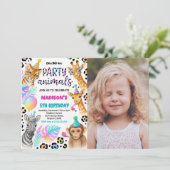 Safari Animals誕生日招待状（写真あり） 招待状 (スタンド正面)