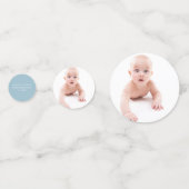 Safari Animals パーソナライズされた First誕生日写真 コンフェッティ (裏面)