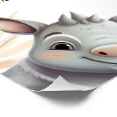 Safari Animals 1st誕生日マイルストーン写真 ポスター (コーナー)