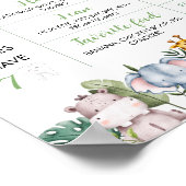 Safari Animals 1st Birthday Milestoneポスター ポスター (角)