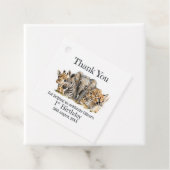 Safari Animals 1st Birthday Thank You フェイバータグ (インサイチュ)