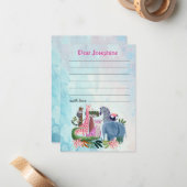 Safari animals any age girl birthday time capsule ノートカード (正面/裏面インサイチュ)