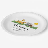 Safari Animals Baby Shower  ペーパープレート (アングル)