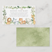 Safari Animals Baby Shower Books For Baby エンクロージャーカード (正面/裏面)