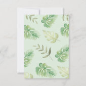 Safari Animals Baby Shower Boy Tropical Thank You サンキューカード (裏面)