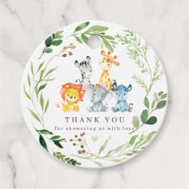 Safari Animals Baby Shower Favor Tags | Gift Tags フェイバータグ