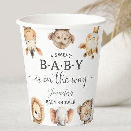 Safari Animals Baby Shower Gender Neutral Jungle 紙コップ