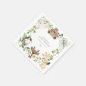 Safari Animals Baby Shower Party Paper Napkins スタンダードカクテルナプキン (角)
