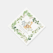 Safari Animals Baby Shower Party Paper Napkins スタンダードカクテルナプキン (角)